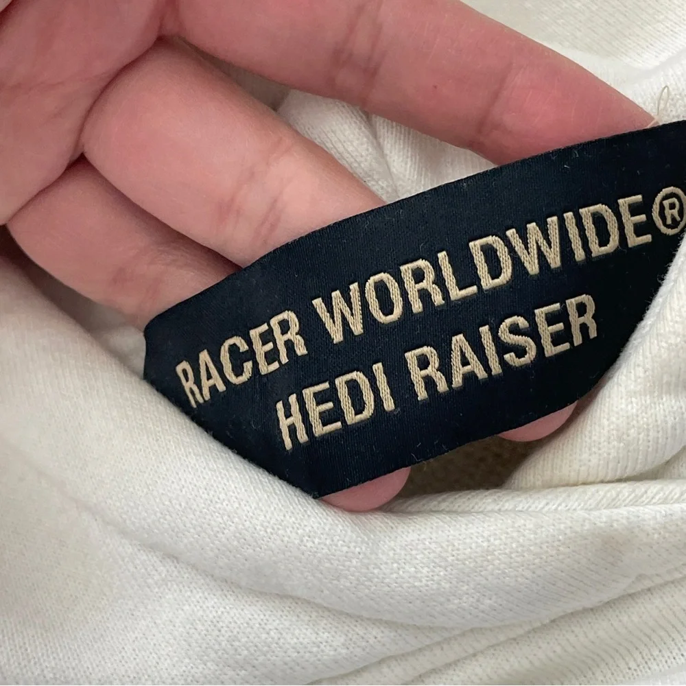Hedi Raiser x Racer Worldwide Sweatshirt unisex White (large) heavy streetwear